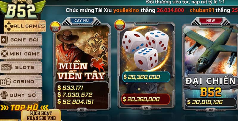 B52 Club - Sòng bài có số lượng người chơi lớn nhất Việt Nam