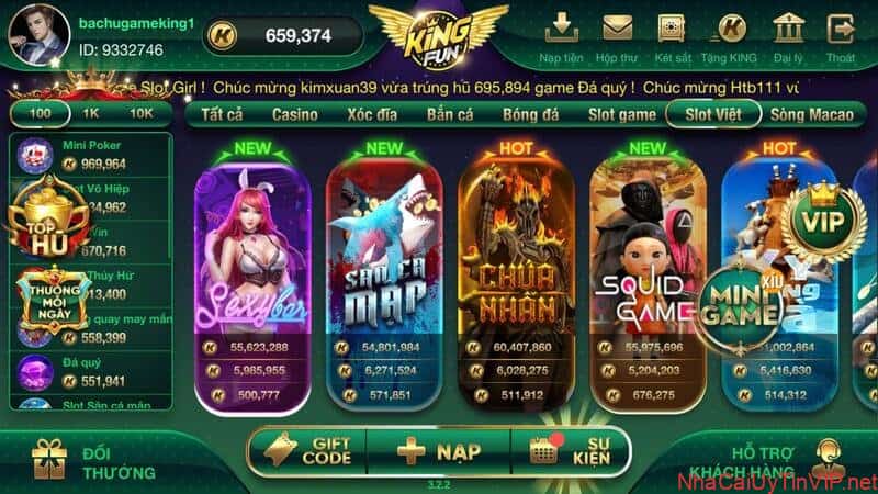Kingfun là cổng Game Slot đổi thưởng lâu đời